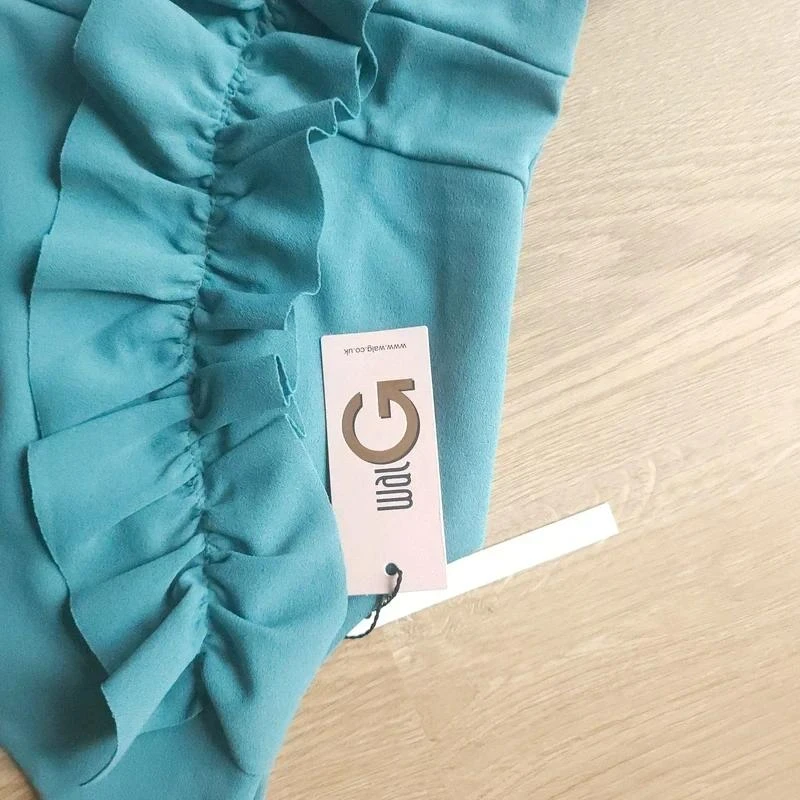 Walg vestido verde menta justo com pregas bodycon – photo 4